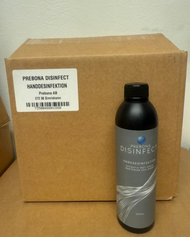 1551270-4 Hand disinfectant, 500 pcs - Prebona Disinfect, 200 ml, alcohol-free