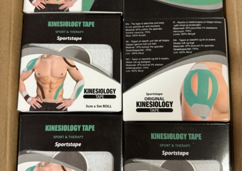 Kinesiologitejp, ca 4 000 st - Sportstape, 5 meter, blandade färger