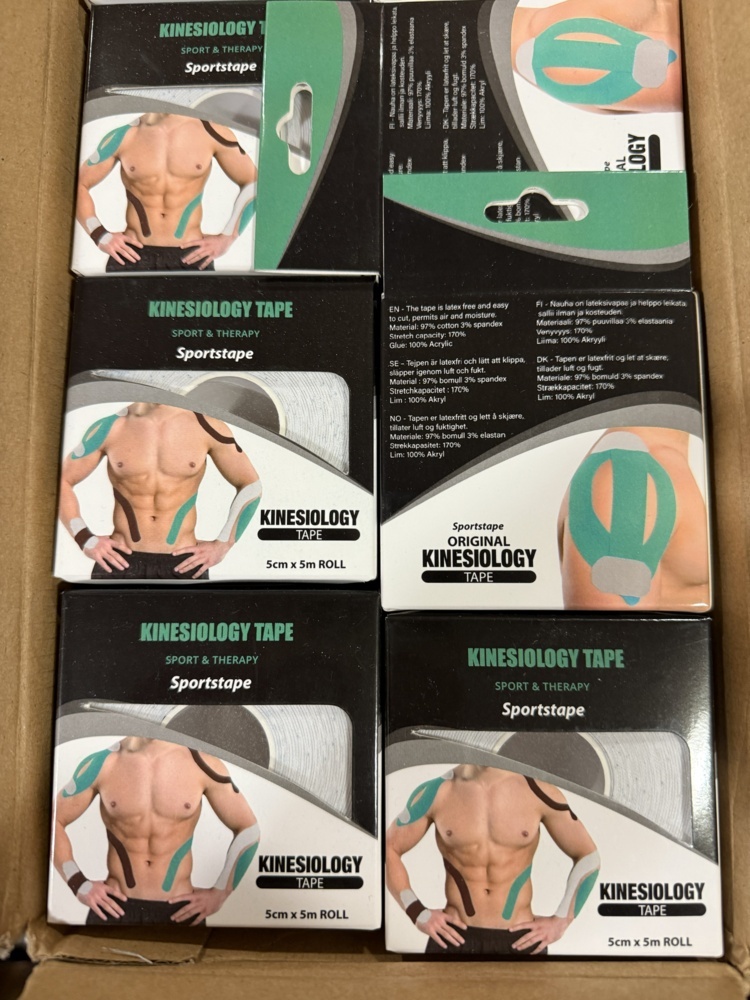 1551271-1 Kinesiology tape, approx. 4,000 pcs - Sports tape, 5 cm x 5 m, mixed colors