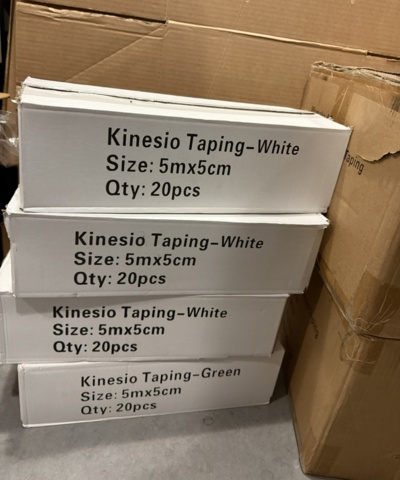 1551271-3 Kinesiologitejp, ca 4 000 st - Sportstape, 5 meter, blandade färger
