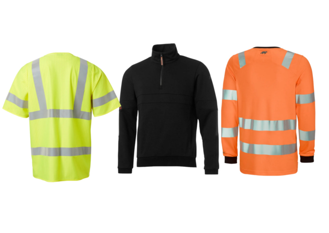Sweatshirt, varselväst & långärmad t-shirt Björnkläder, Strl L-2XL