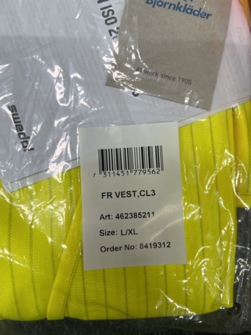 1551675-4 Sweatshirt, varselväst & långärmad t-shirt Björnkläder, Strl L-2XL