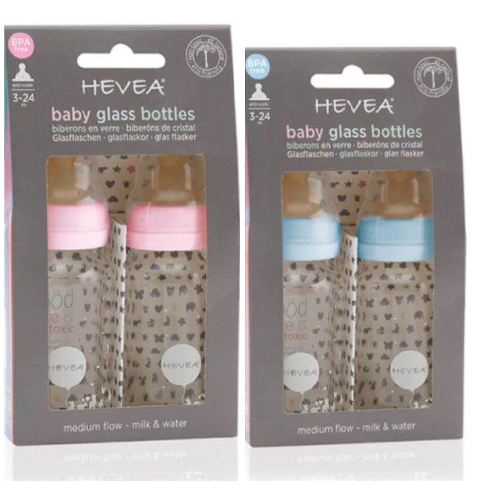 1551677-1 Feeding bottles, 160 pcs - HEVEA, 120 ml, borosilicate glass, natural rubber
