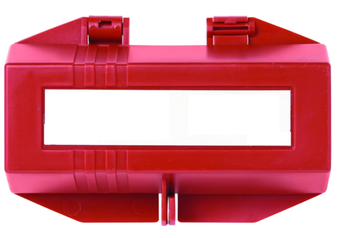 Lockout unit, 4 pcs - ABUS, Brady, red