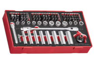 1551838 Socket Wrench Set - Teng Tools, TEA487, 1/4 inch