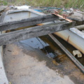 1551882-5 Pile driver including barge