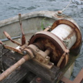 1551882-8 Pile driver including barge