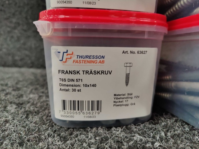 1551973-3 180 st Fransk Träskruv 10x140mm, Arne Thuresson