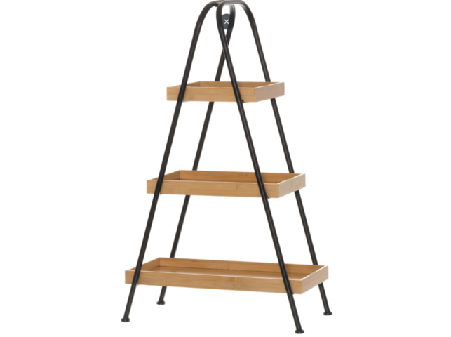 Hylla - 4Living, bambu och metall, 56 x 31 x 94 cm