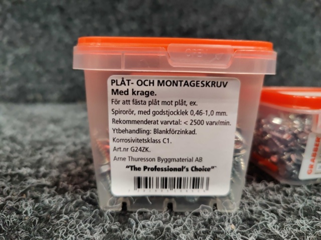 1552182-6 4000 st Plåt- & montageskruv 3.8x13mm, Grabber