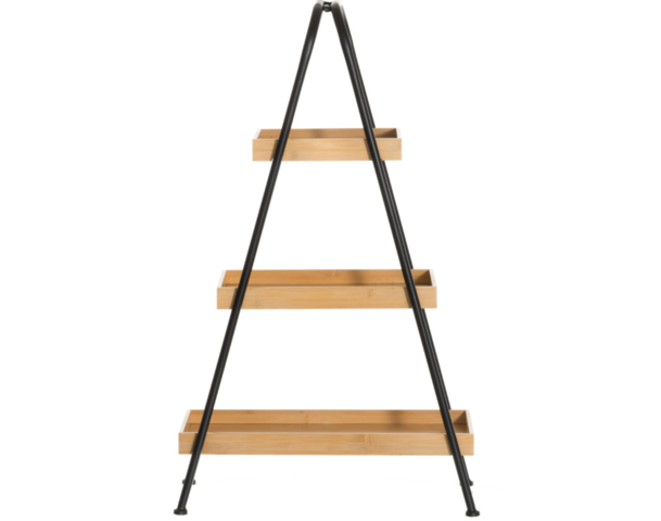1537208-3 Hylla - 4Living, bambu och metall, 56 x 31 x 94 cm