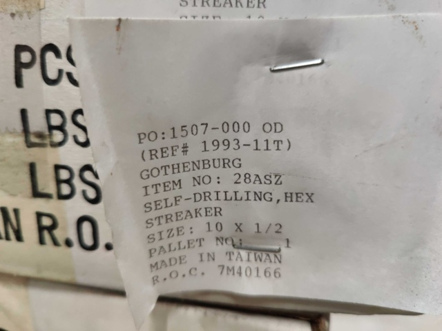 1552199-9 5000 st Självborrande sexkantsskruv 10x1/2"