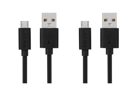 USB cables Micro-USB, 40 pcs - Unisync, 45 cm, 2-pack