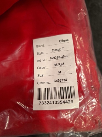 1551416-7 44 pcs T-shirts Clique, Size S-2XL