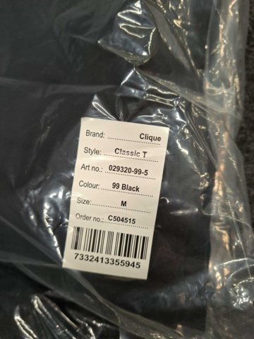 1551417-6 40 pcs Long-sleeved & short-sleeved t-shirts, Clique, Size XS-XL