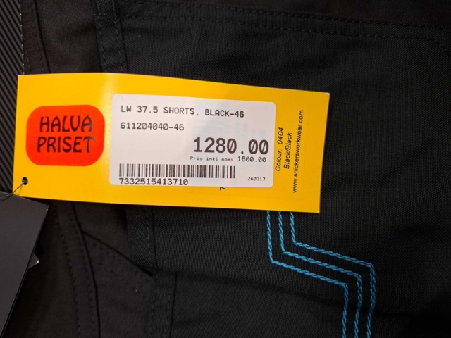 1552868-3 3 st Arbetsshorts Snickers Workwear, Strl 46