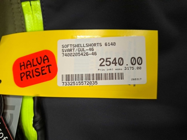 1552868-7 3 st Arbetsshorts Snickers Workwear, Strl 46