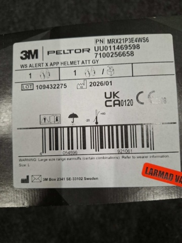 1554007-7 Hearing protection 3M Peltor WS Alert X