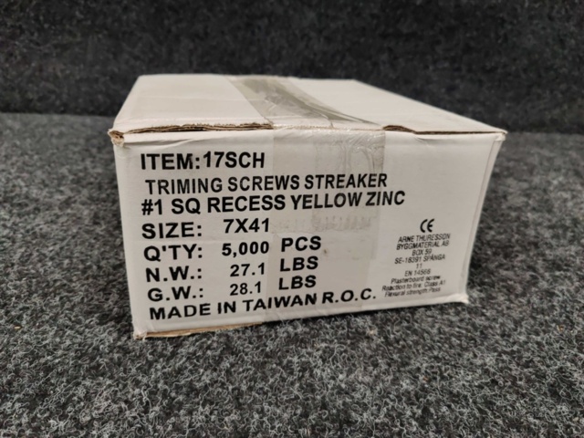 1551868-4 5000 pcs Chipboard, Plyfa and Socket Screws 3.8x42mm, Grabber