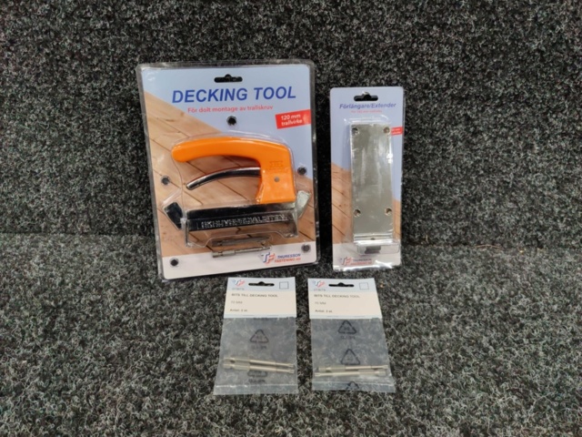 1551908-2 Tralljigg/Decking Tool med förlängare och bits