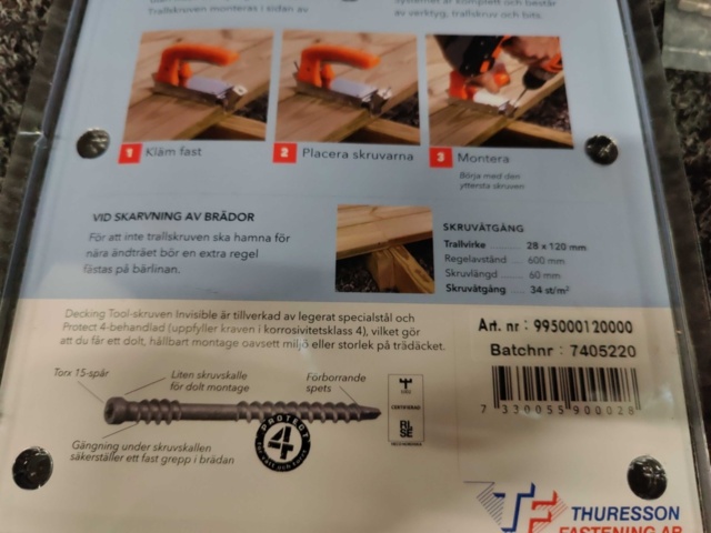 1551908-6 Tralljigg/Decking Tool med förlängare och bits