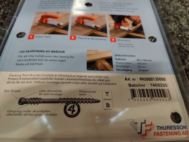 1551922-6 2 st Tralljiggar/Decking Tool med bits