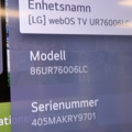 1296026-6 TV 86" - LG 4K UHD Smart-TV