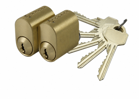 Cylinder, 2-pack - Millers, matte brass