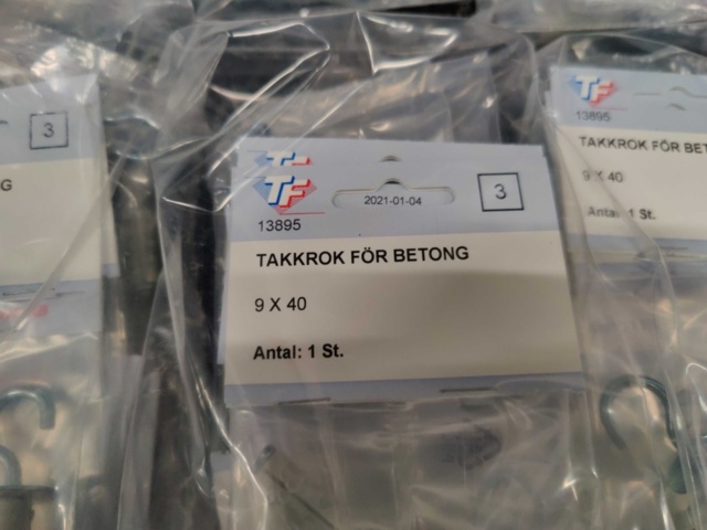 1552318-4 Takkrokar för betong 9x40, Thuresson Fastening