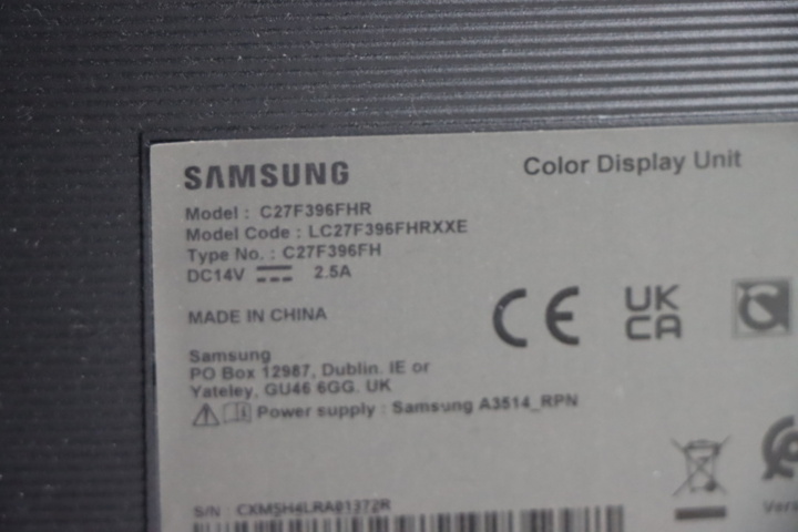 1296073-4 Skärm Samsung 27 tum med stativ