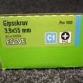 1554295-4 6000 st Gipsskruv bandad 3.9x55mm, Essve