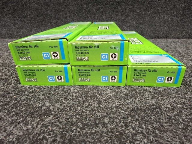1554298-2 5000 st Gipsskruv bandad för stål 3.5x40mm, Essve