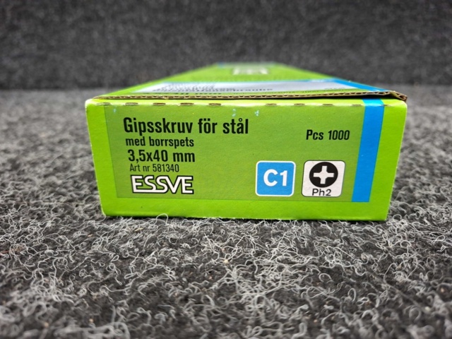 1554298-3 5000 st Gipsskruv bandad för stål 3.5x40mm, Essve