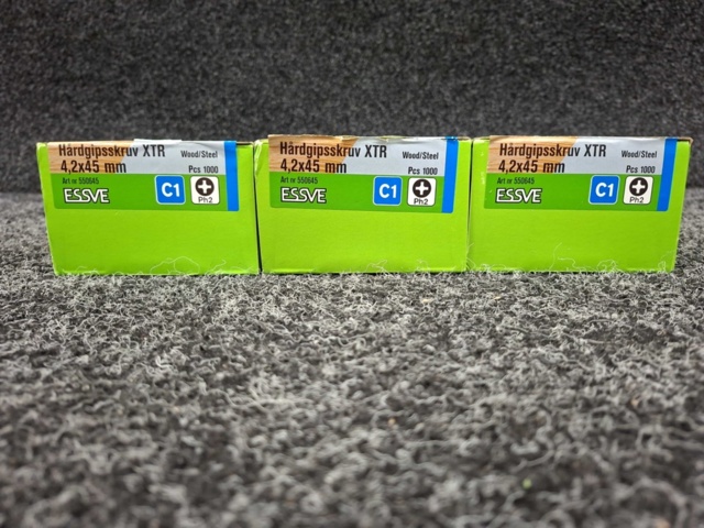 1554303-2 3000 pcs Hard plaster screw banded 4.2x45mm, Essve