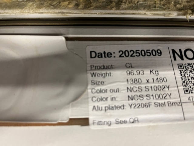 1554428-4 Nor Dan säkerhetsglas 3 st 1380x1480 mm