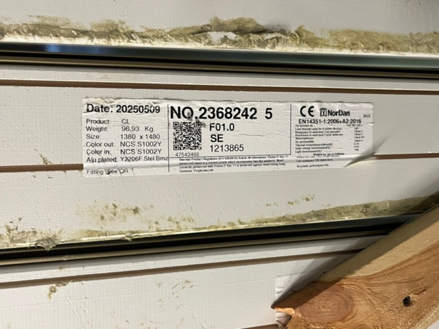 1554428-5 Nor Dan säkerhetsglas 3 st 1380x1480 mm
