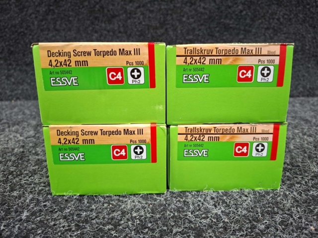 1554314-3 4,000 pcs Trall screw banded 4.2x42mm, Essve