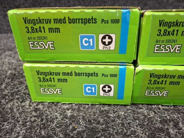 1554323-3 4000 st Vingskruv med borrspets bandad 3.8x41mm, Essve