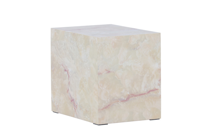 1552924-3 2st York sidobord — beige stonelook. 35 × 35 × 25 cm.