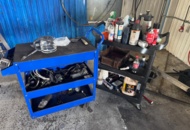 1405950 2 workshop trolleys – metal and plastic