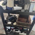 1405950-9 2 workshop trolleys – metal and plastic