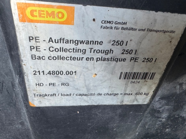 1405952-3 Collection tray / Spill tray CEMO 250 liters