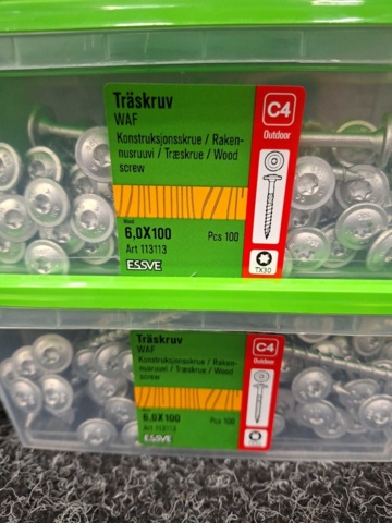 1554481-3 400 st Träskruv 6.0x100mm, Essve