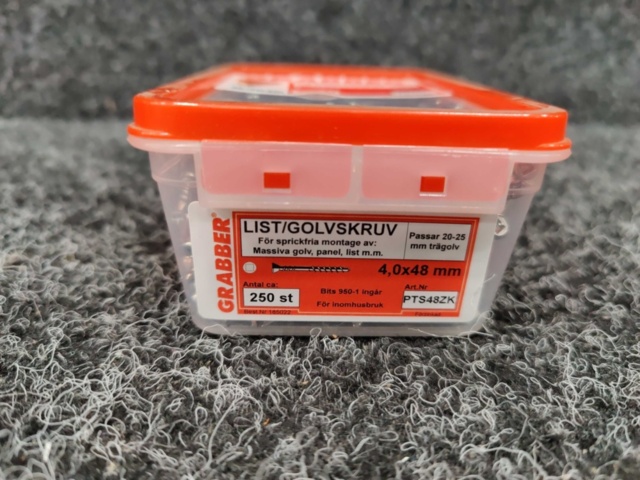 1552193-5 5000 st List/golvskruv 4.0x48mm, Grabber