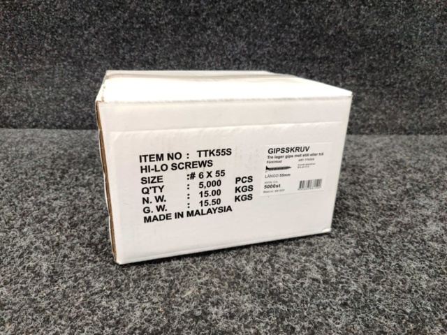 1552276-1 5000 st Gipsskruv kombi 3.9x55mm