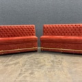 1554600-1 Restaurant sofas with gold-plated footrests