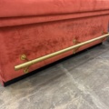 1554600-3 Restaurant sofas with gold-plated footrests