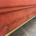 1554600-5 Restaurant sofas with gold-plated footrests