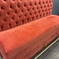 1554600-6 Restaurant sofas with gold-plated footrests