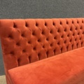 1554600-7 Restaurant sofas with gold-plated footrests